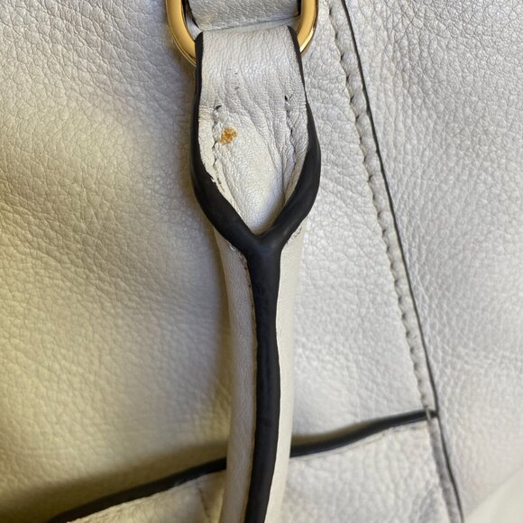 Tory Burch 'Medium Bombe T' Satchel in Soft White - Picture 5 of 12